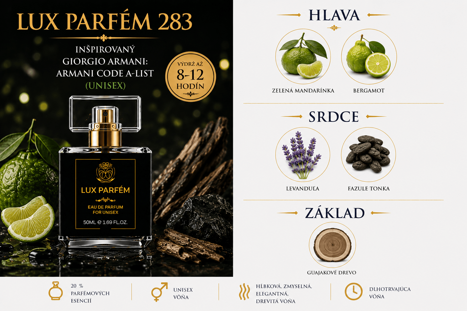 Lux Parfém 283 – Inšpirovaný Giorgio Armani: Armani Code A-List